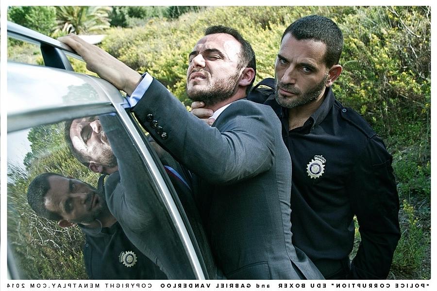 20P Gay policeman Edu Boxer has a doggystyle anal quickie with a hot bottom