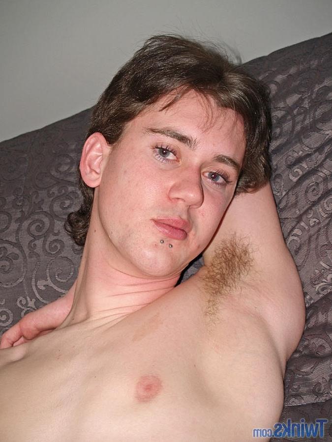 20P Hot twink Tristian B shows off his big ass & plays with his uncut cock