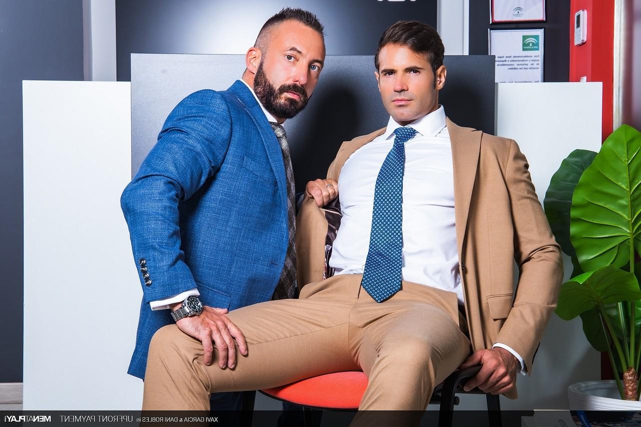 20P Gay colleagues Xavi Garcia & Dani Robles have some doggystyle anal sex