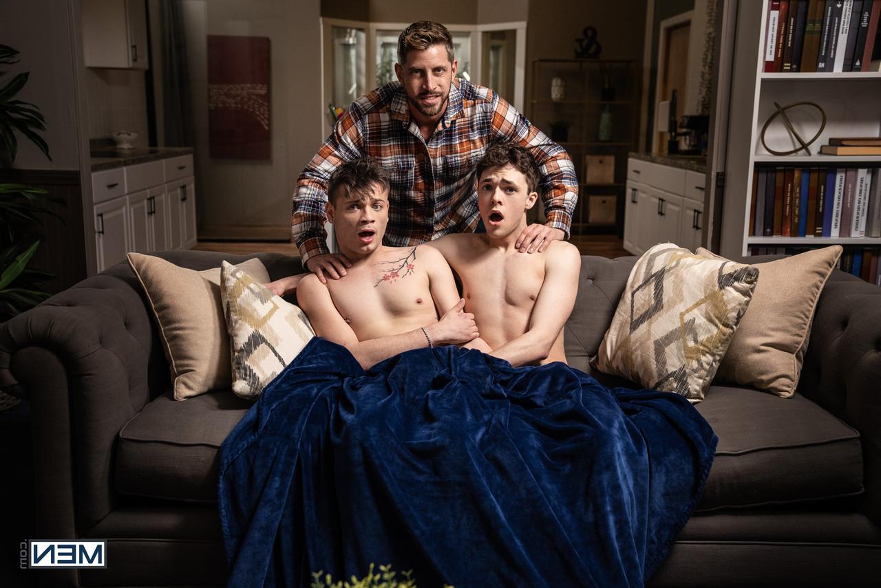 20P Kinky twinks fuck together before taking a hot jock's dick from behind