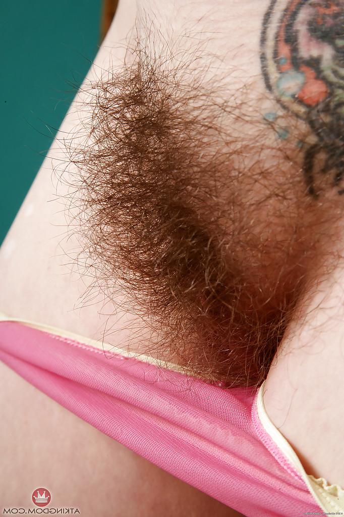 16P Hirsute solo model Tink showing off pierced nipple for close ups