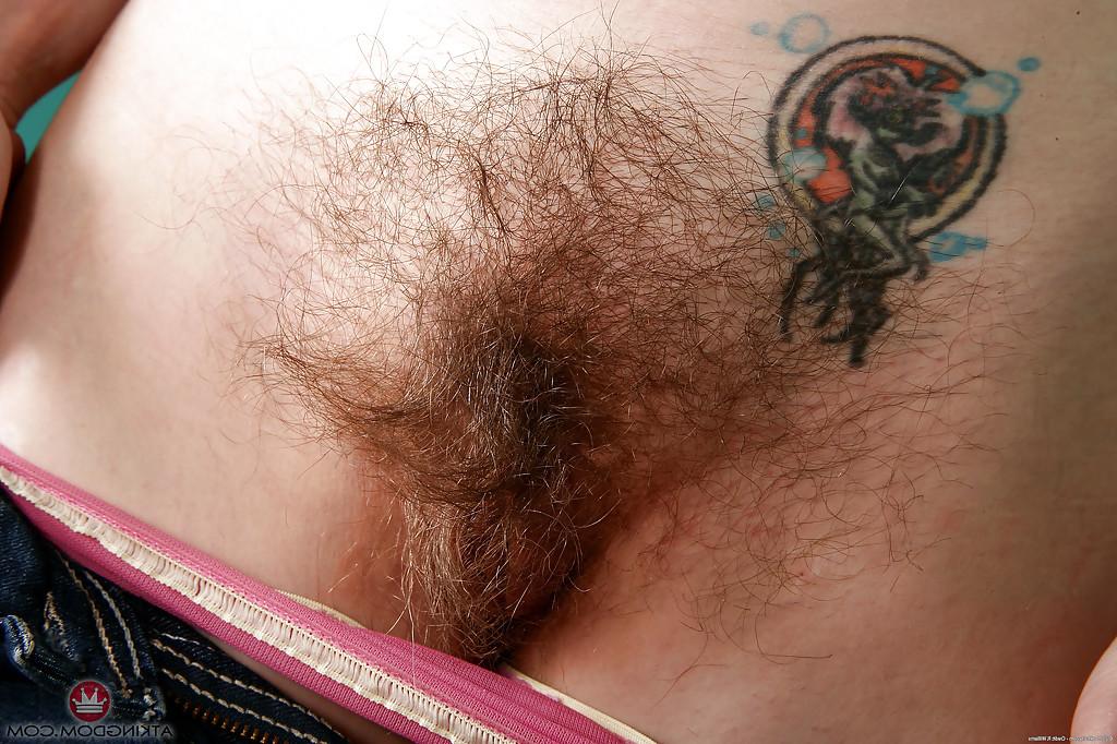 16P Hirsute solo model Tink showing off pierced nipple for close ups