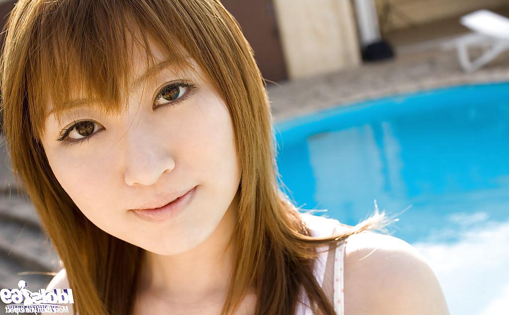 15P Stunning asian babe Miyu Nakai stripping off her clothes outdoor