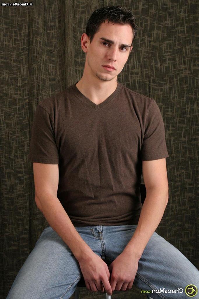 20P Gay brunette model Jaden shamelessly strips, poses and rubs his dick