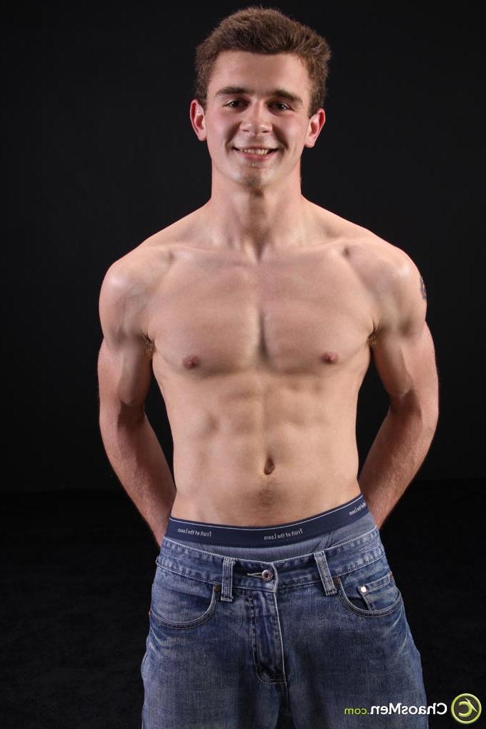 20P Adorable gay boy Chip playing with his stiff dick and showing his round ass