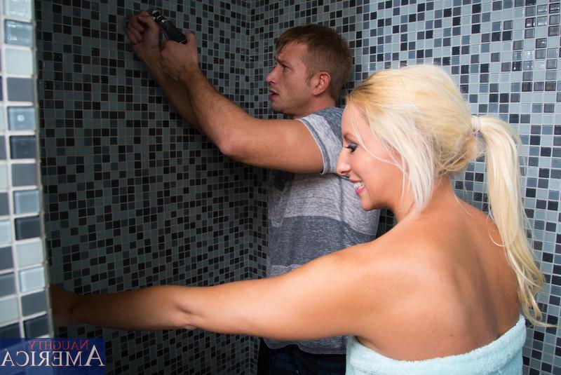 12P Blonde MILF Brooke Fox tricks her girlfriend's brother into having sex