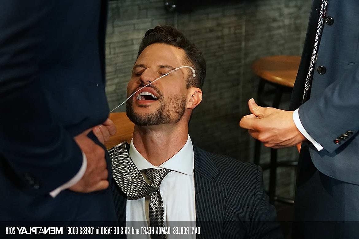 20P Gay businessmen Damon Heart, Dani Robles & Kris De Fabio fuck in a threesome
