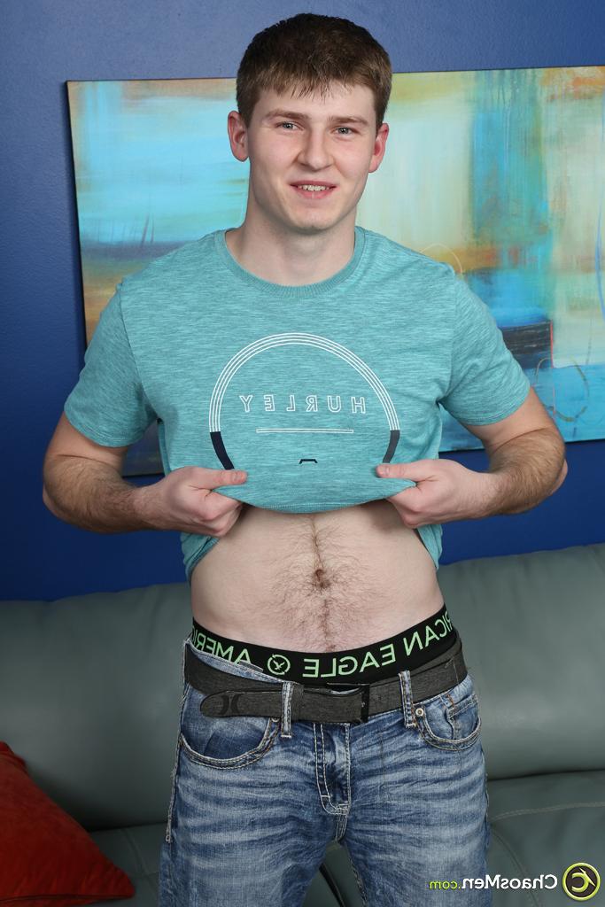 20P Cute twink Bogart plays with his curved dick and exposes his round booty