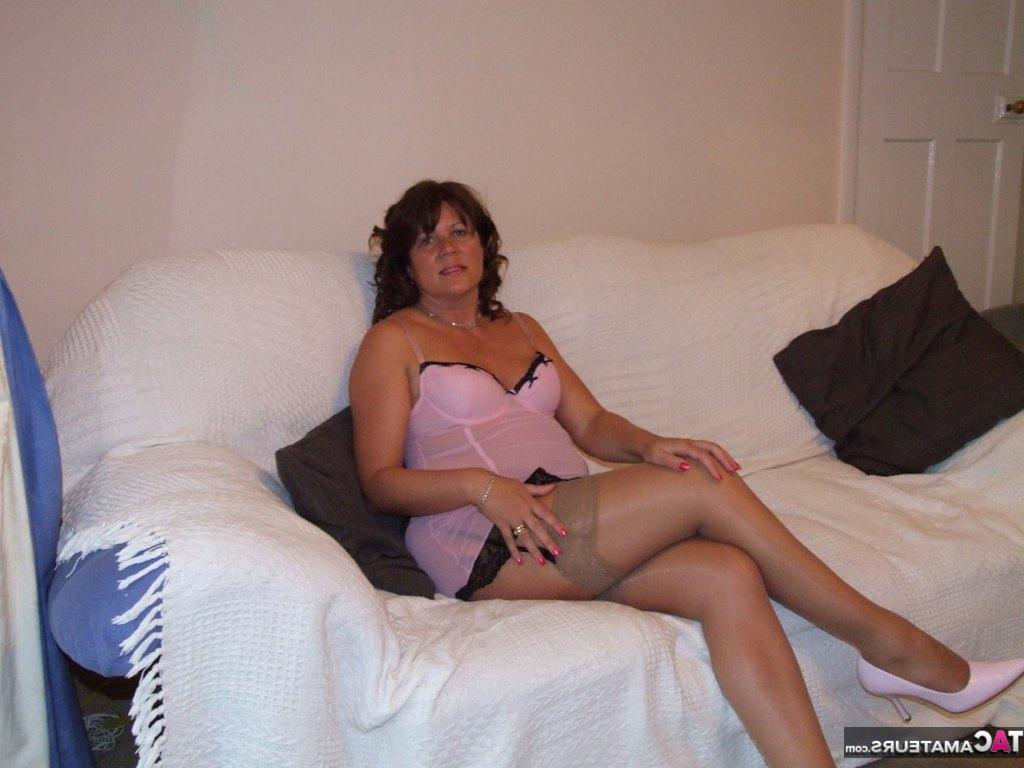 20P Over 30 amateur Sandy slides her underwear aside after showing her small tits