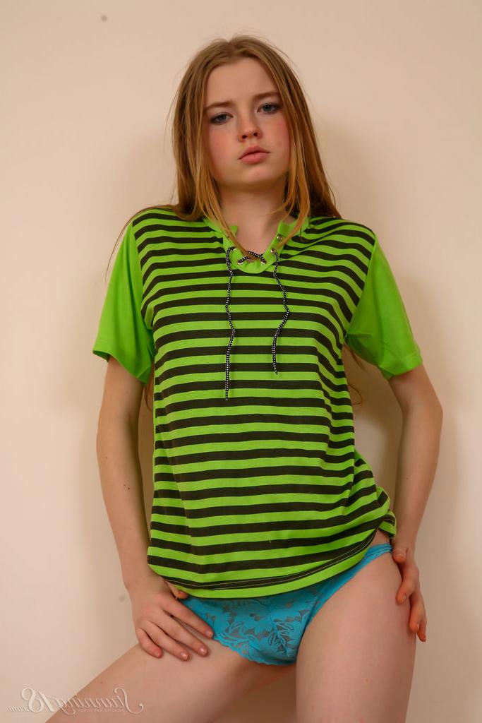 16P 18-year-old hottie Avril A goes topless before pulling down her underwear