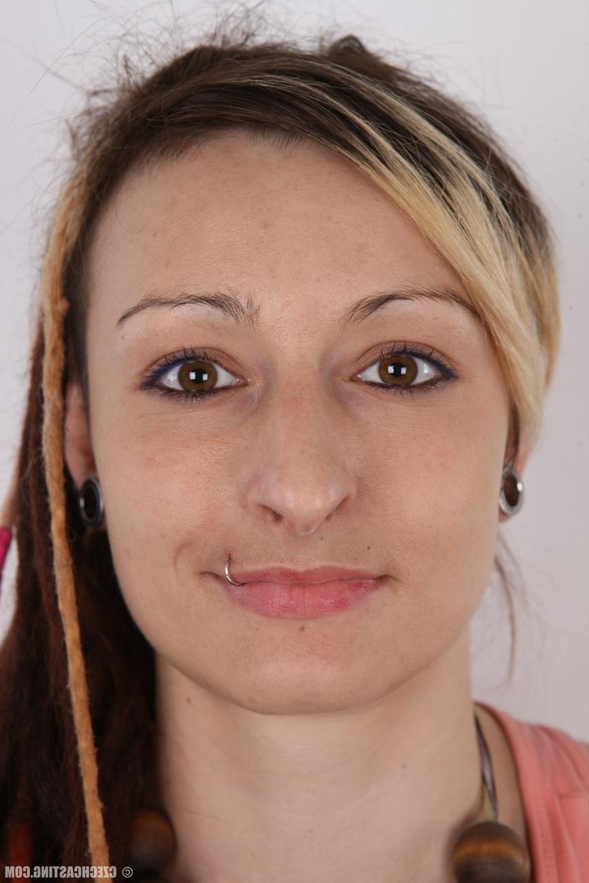20P Alternative girl with long dreadlocks poses in the nude for the first time