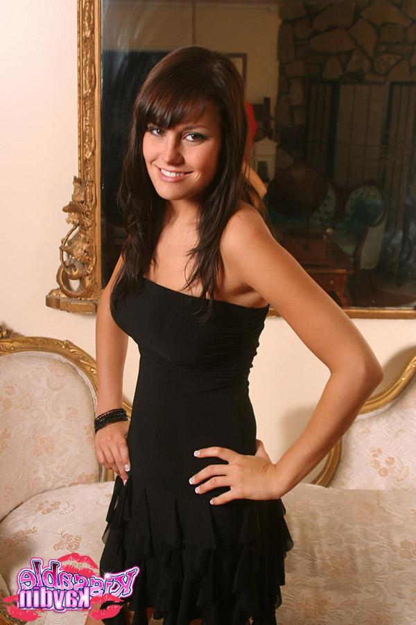 12P Charming girl Kaydin does a nice striptease in front of the mirror