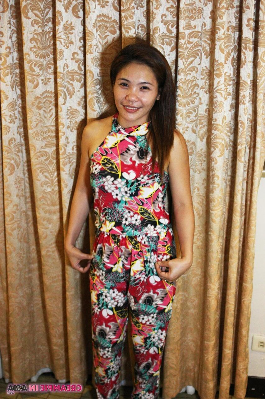 10P Mature Japanese lady Lany posing in her gorgeous summer dress in a solo