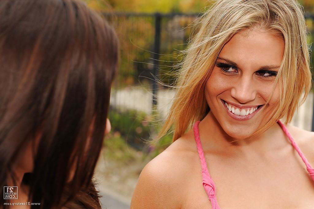 16P Charisma Capelli & Alexa Nicole exploring lesbian pleasures outdoor