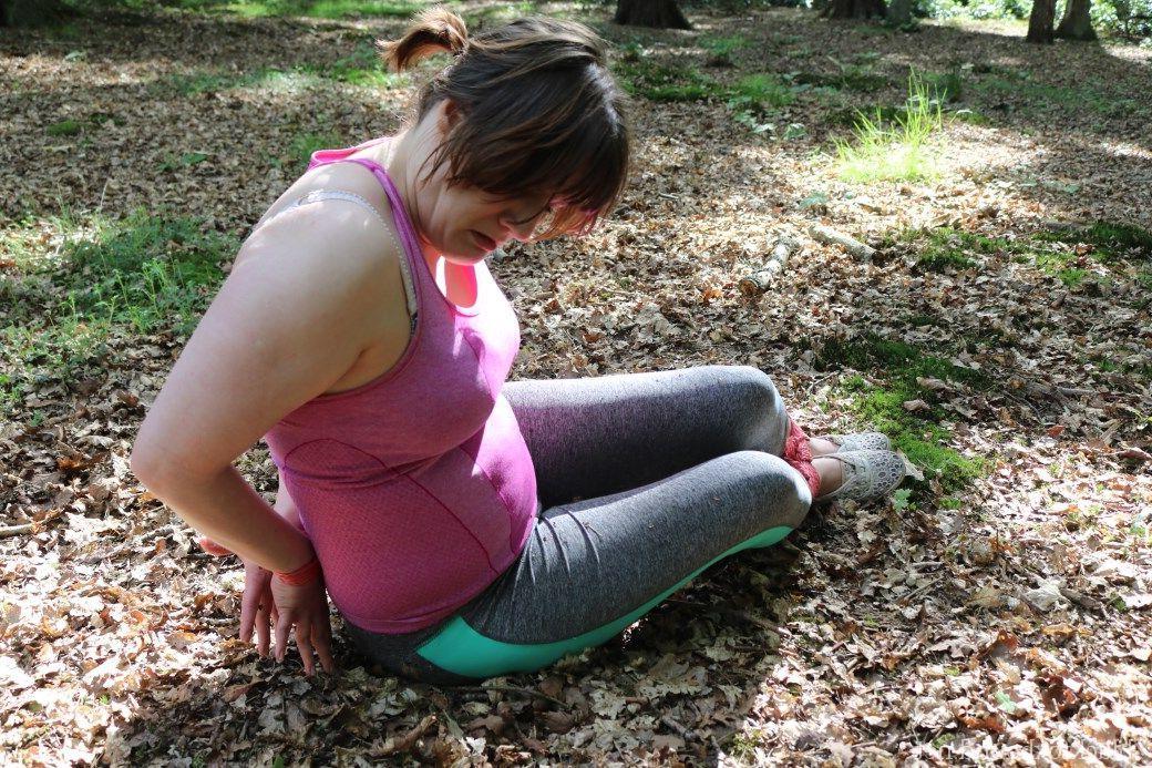 16P Caucasian girl is hogtied and gagged in her clothes upon dried leaves