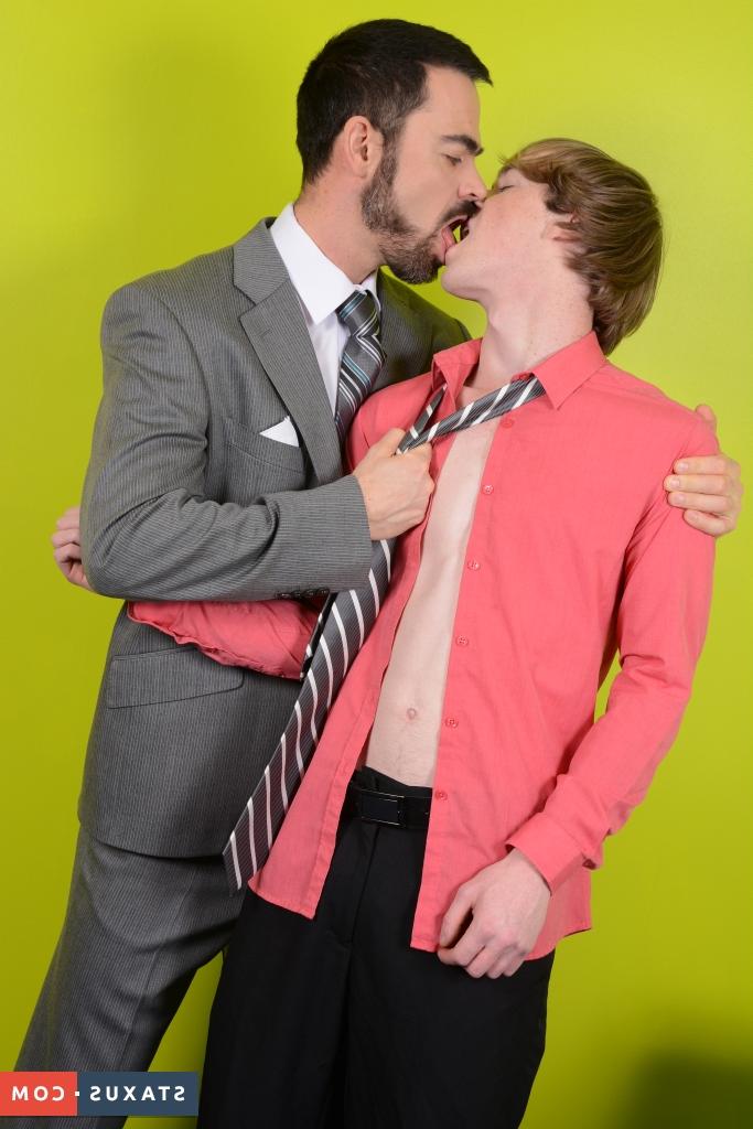 20P Kinky twink Kai Alexander gets stripped and fucked by his boss Dolan Wolf