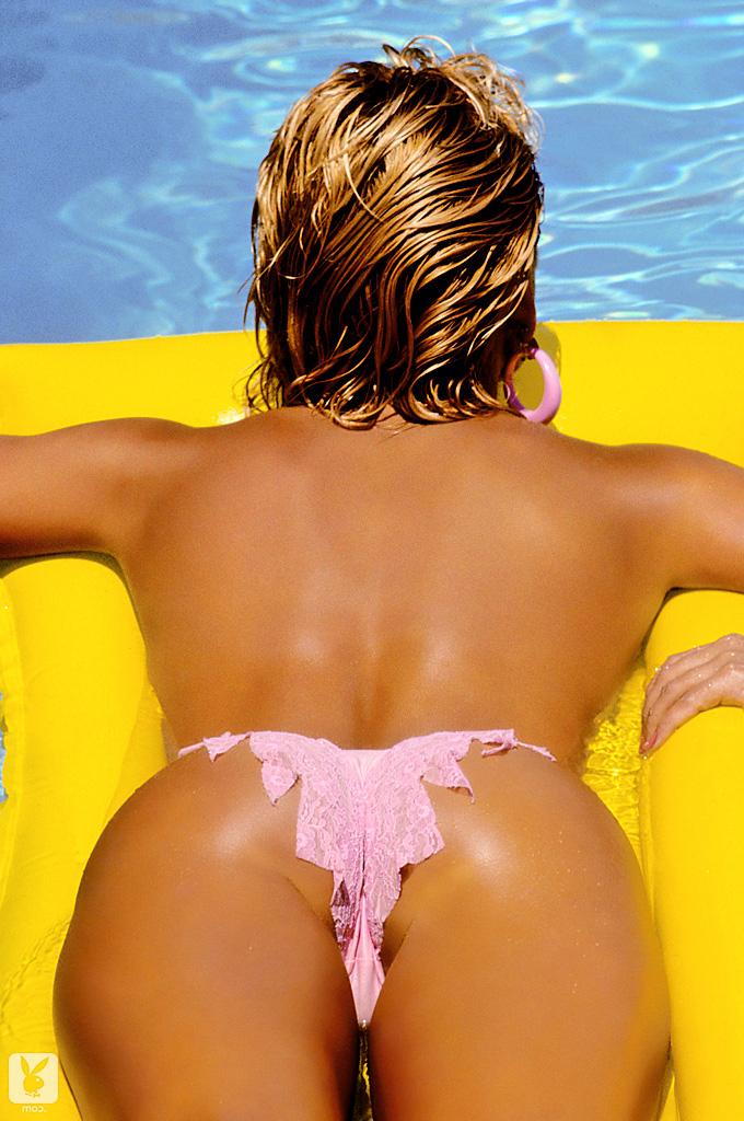 17P Sexy playboy models Lynne Austin & Pam Stein showing boobs and posing outdoors