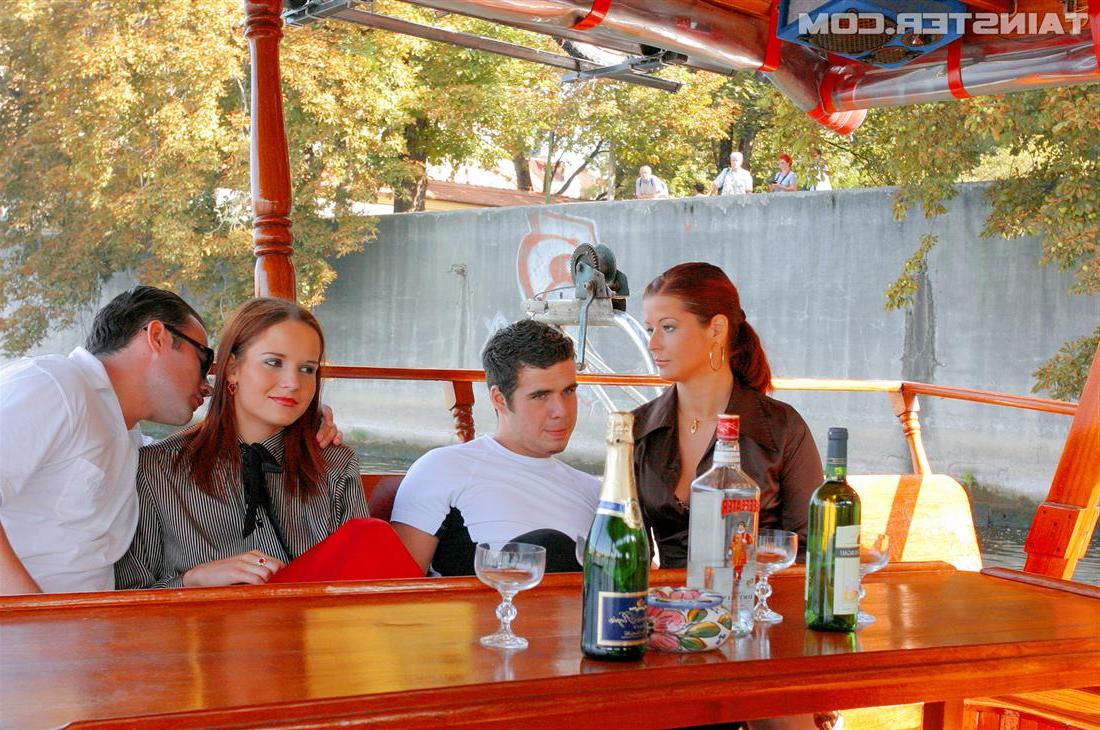 15P Clothed females find a willing participant to try water sport games with them