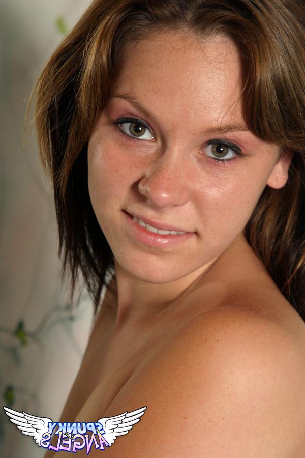 12P Fresh faced cutie Kandie flaunts tiny tits in tight top & shows sweet hot ass