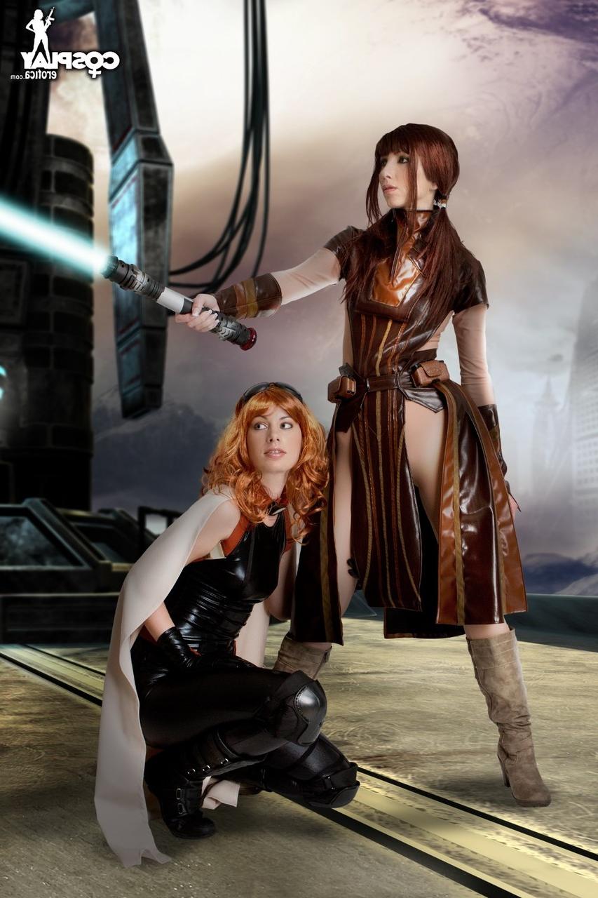 12P Lesbian cosplayers fondle each other while removing their outfits