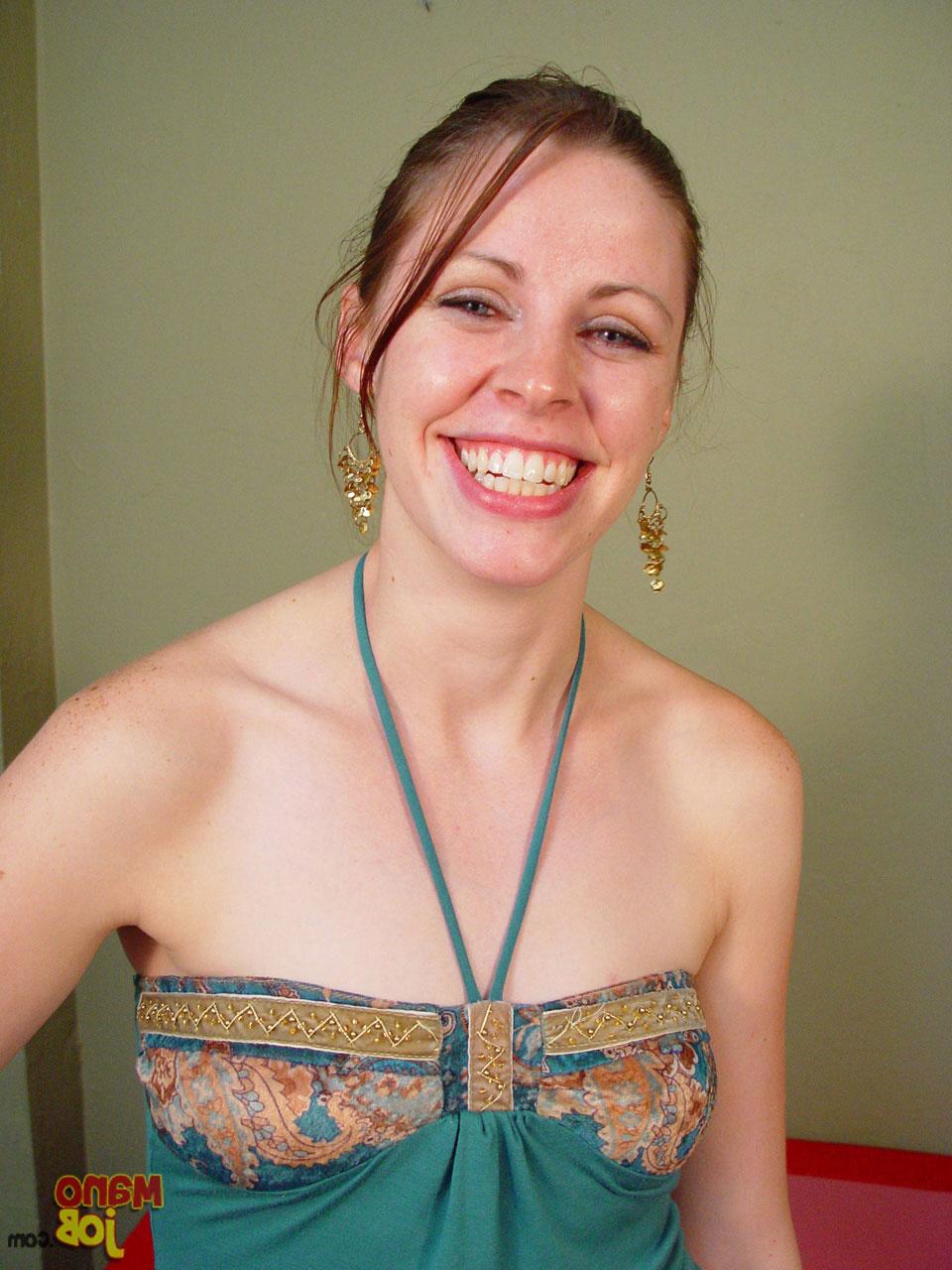 16P Sexy MILF undresses prior to spitting and tugging on a cock