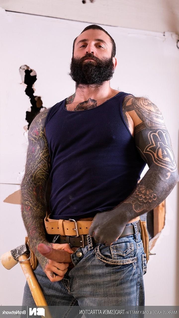 20P Gay handymen Markus Kage & Only Matt have doggystyle anal sex at work