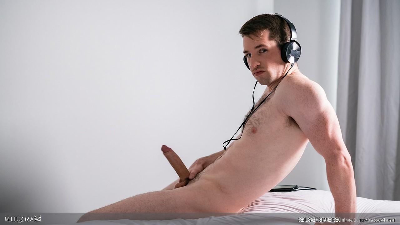 20P Dirty gay guys Gabriel Clark and Thyle Knoxx flirt before ramming each other