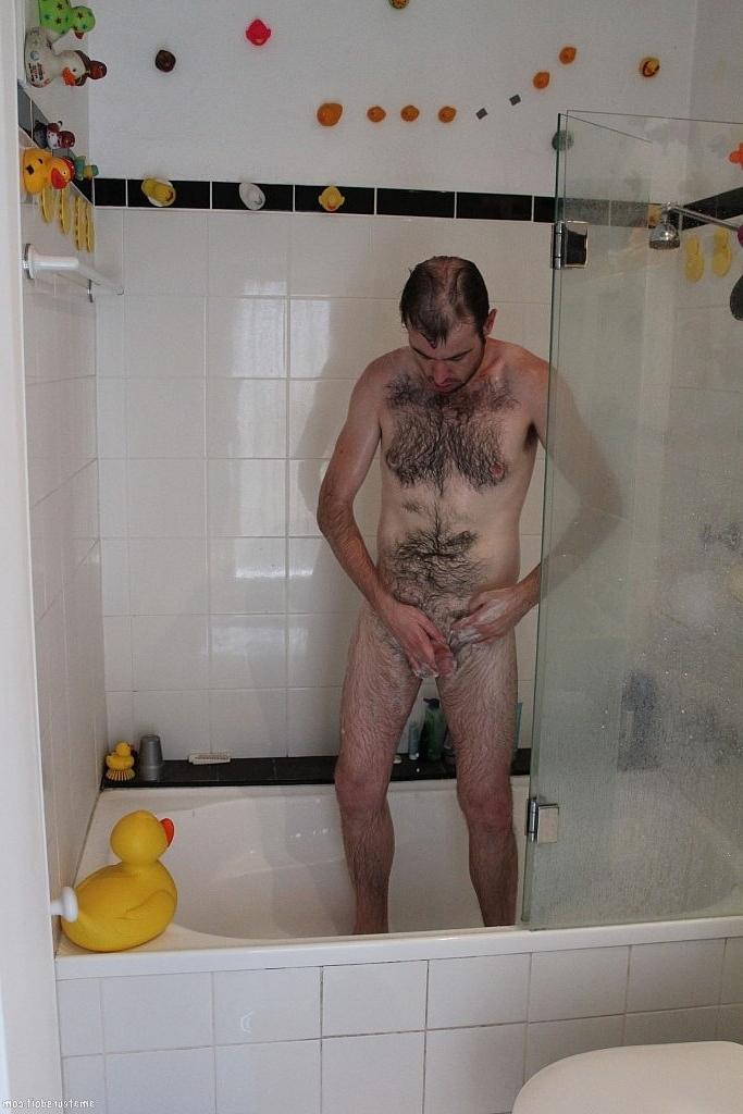 20P Hairy guyJayce Joystick jerks off his small cock in the bathroom