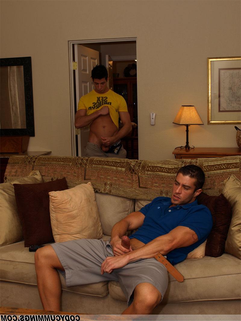 20P Horny gays Cody Cummings and Miguel Prange undress and masturbate