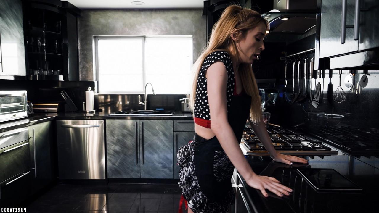 15P Kissing cousins Aiden Ashley and Maya Woulfe have lesbian sex in a kitchen