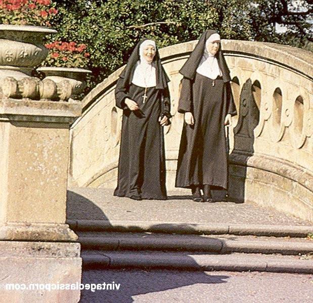 11P Perverted nuns getting involved in a kinky vintage 3some with an older dude