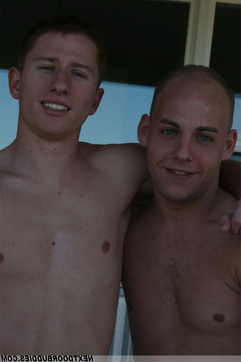 20P Skinny twink Scott bends forward and sucks Wes's strong dick on the porch