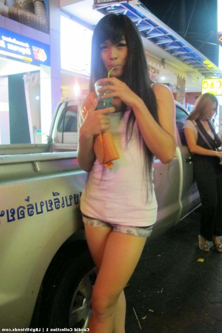 17P Watch Asian shemales walking in the street and waiting for their clients