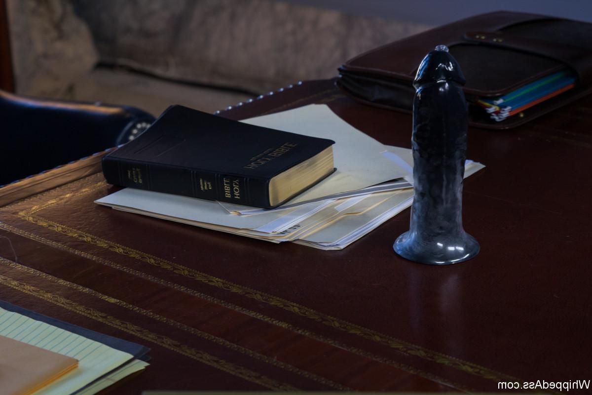 20P Horny nun Chanel Preston toys with a dildo then shoves it in Ana Foxxx's mouth