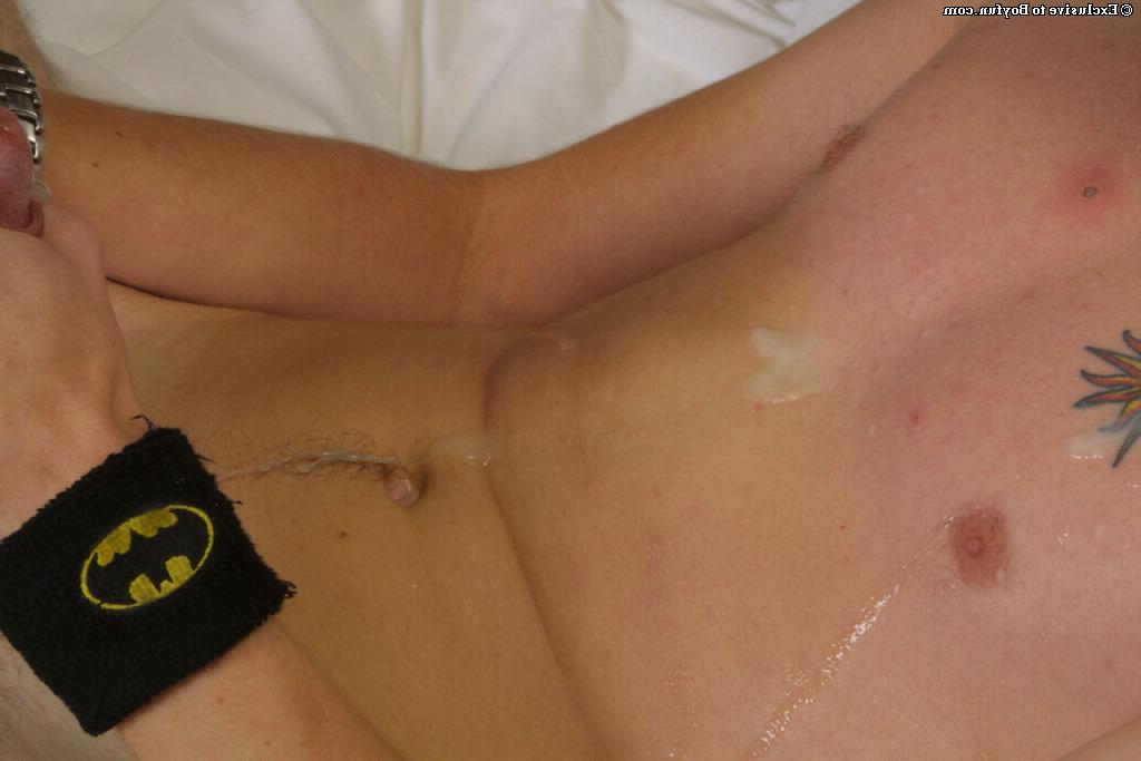 20P Blonde twink Jay 1 gives himself a handjob until he cums in a bedroom solo