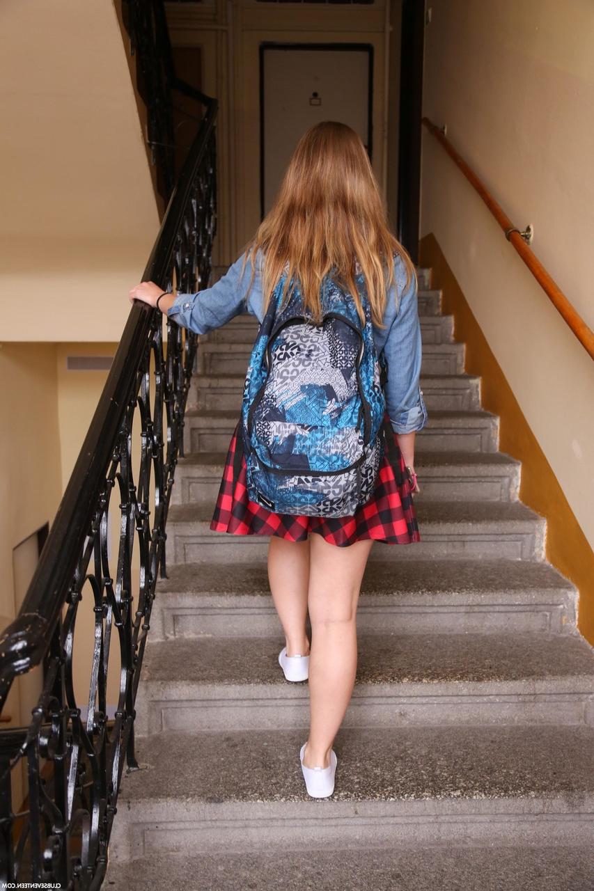 20P Teen stepsisters Lady Bug & Rebecca J have lesbian sex after school