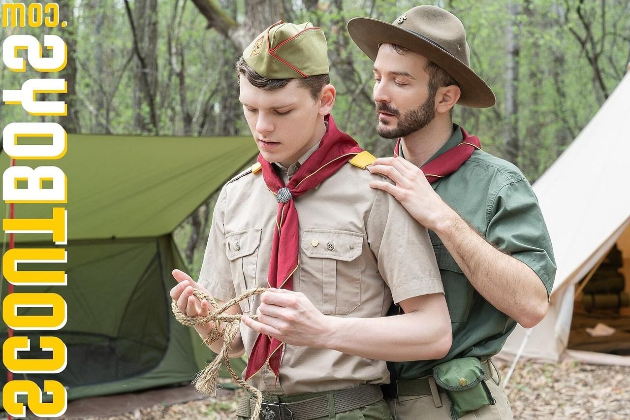 20P Horny twink Scout Ethan takes a stiff boner from behind by Scoutmaster Barrett