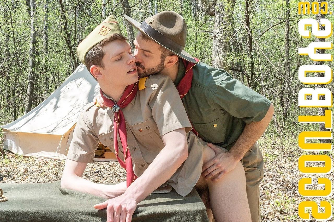 20P Horny twink Scout Ethan takes a stiff boner from behind by Scoutmaster Barrett