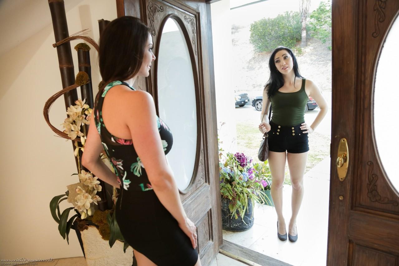 15P Big titted MILF Kendra Lust seduces Aria Alexander into lesbian tribbing