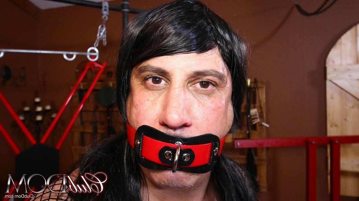 13P Black-haired MILF Jean Bardot roughly tugs her masked sub's cock outdoors