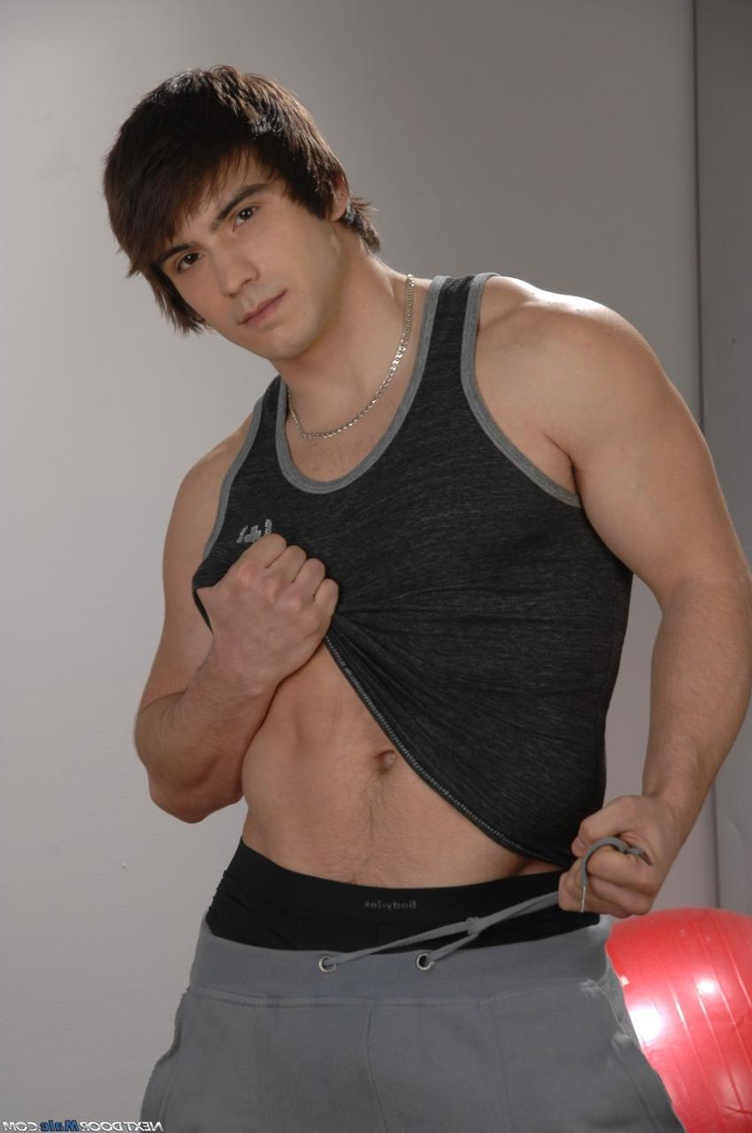 20P Handsome boy Mattice LeRock showing off his big cock & his nude athletic body