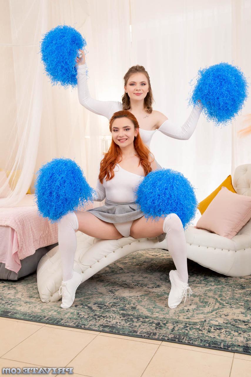 20P Euro cheerleaders Lesya Milk & Nansy Small get anal banged in a wild threesome