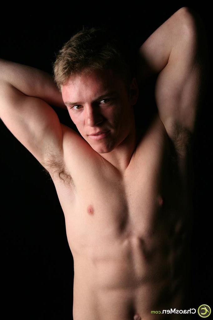 20P Blonde amateur hung Koben displaying his great body, tight ass & cock