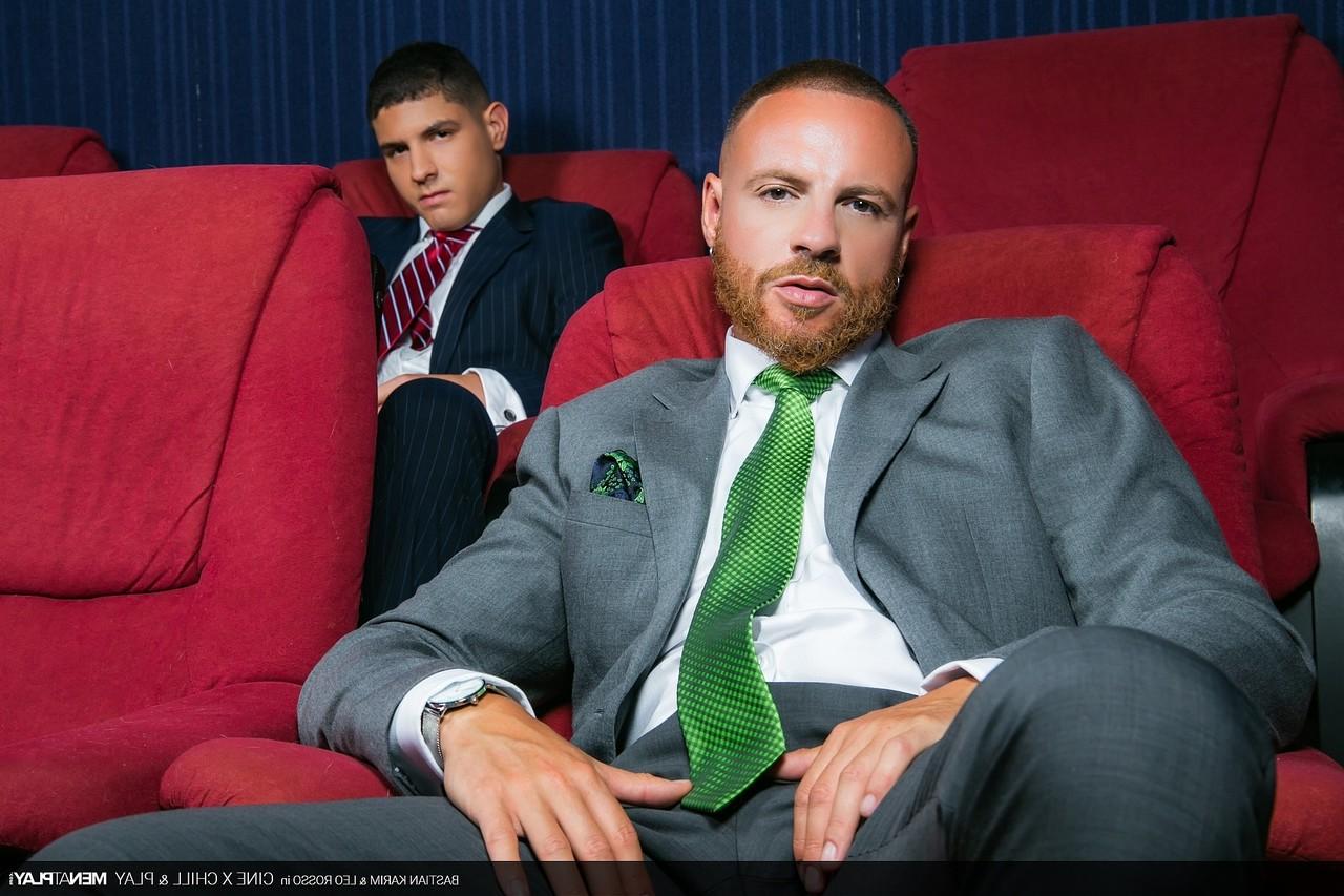 20P Hunky gay men in suits Bastian Karim & Leo Rosso have hardcore anal sex