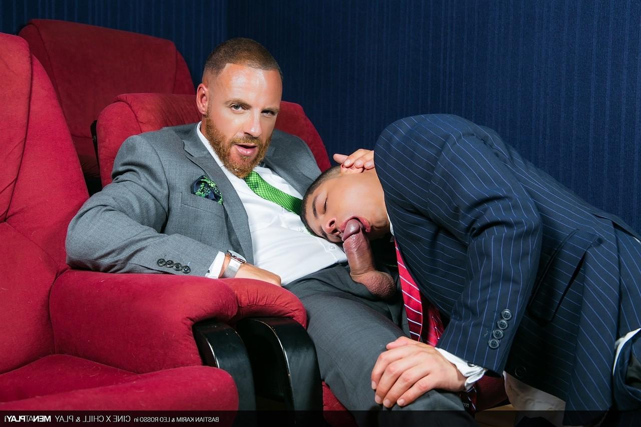 20P Hunky gay men in suits Bastian Karim & Leo Rosso have hardcore anal sex