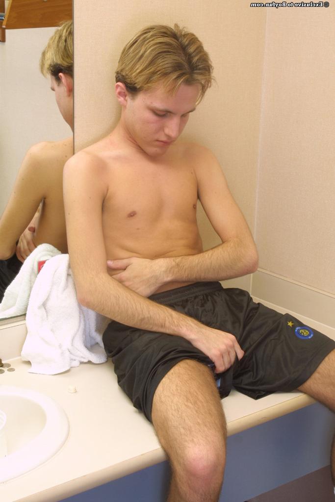 20P Hairy twink Patrick 1 strips completely naked and jerks his big dick