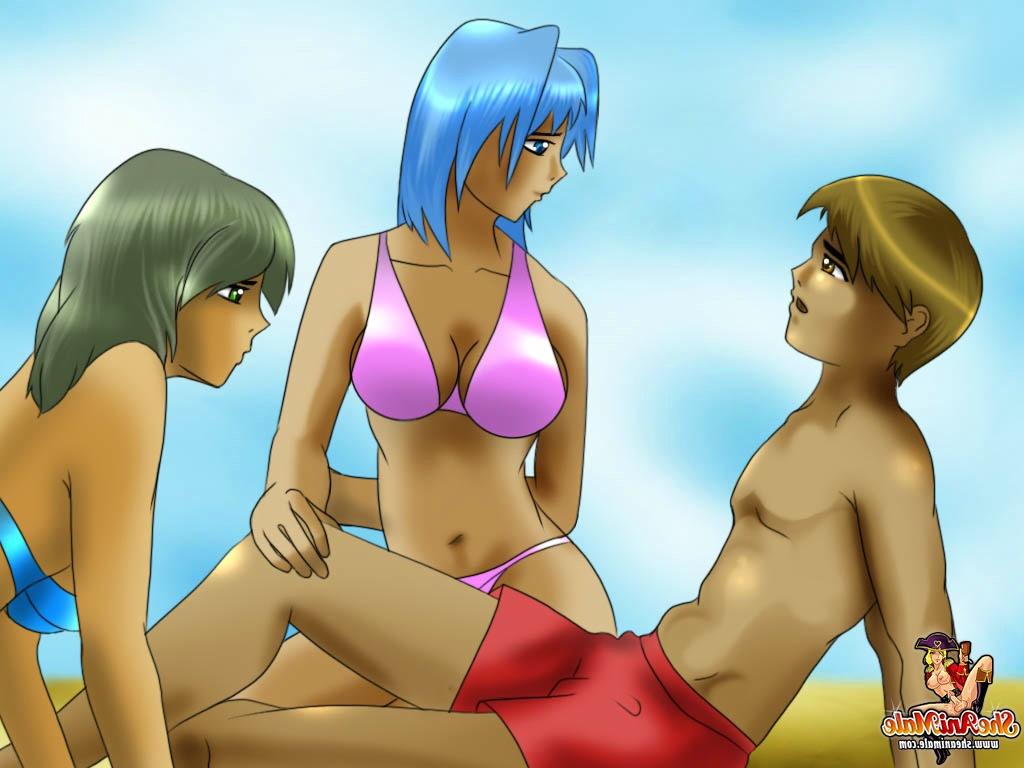 12P Garotas rechonchudas de desenhos animados dão seus buracos traseiros para um cara com tesão dentro de casa