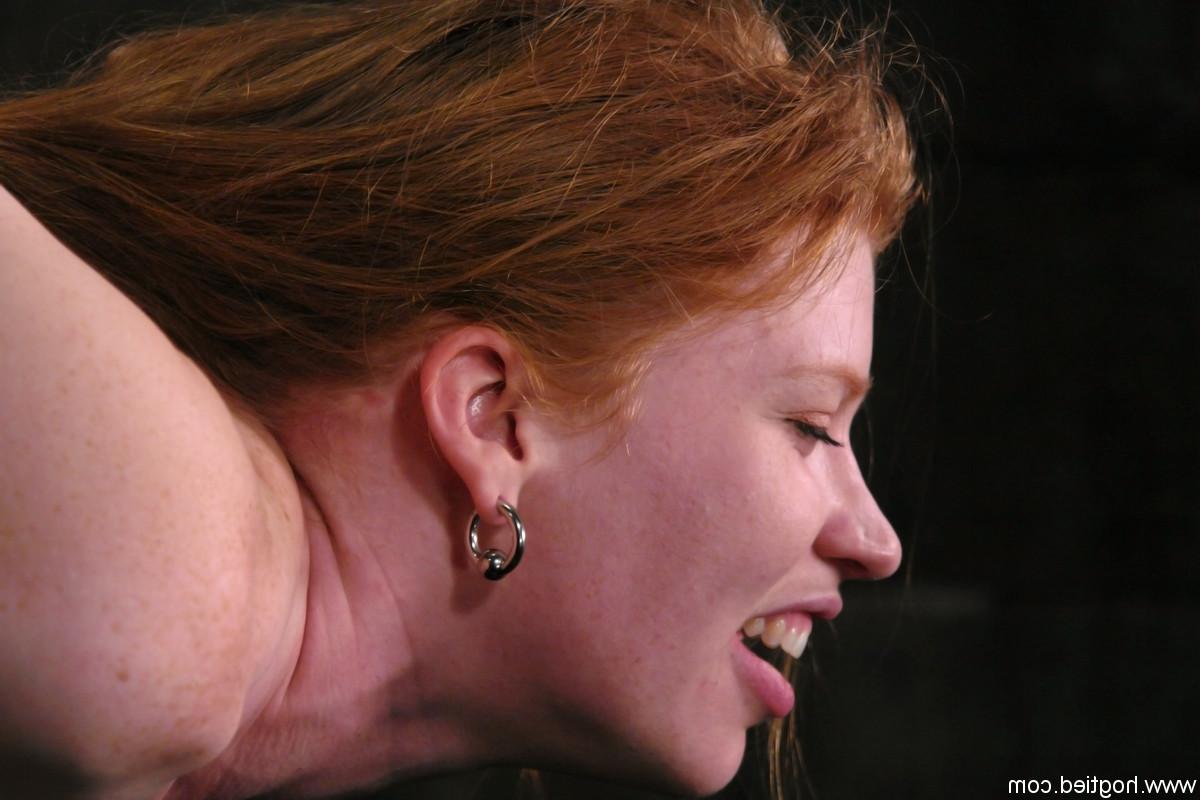 17P Natural redhead Madison Young is hogtied and suspended by ropes