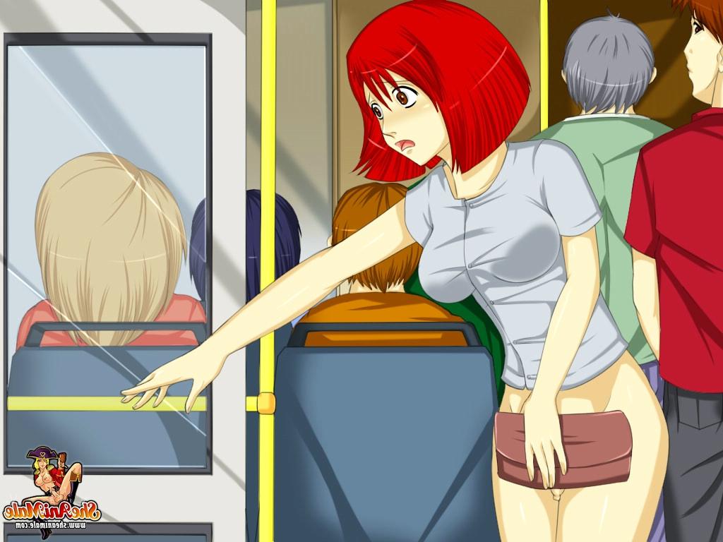 12P Ruiva animada com um pau enorme fode um cara moreno do transporte público