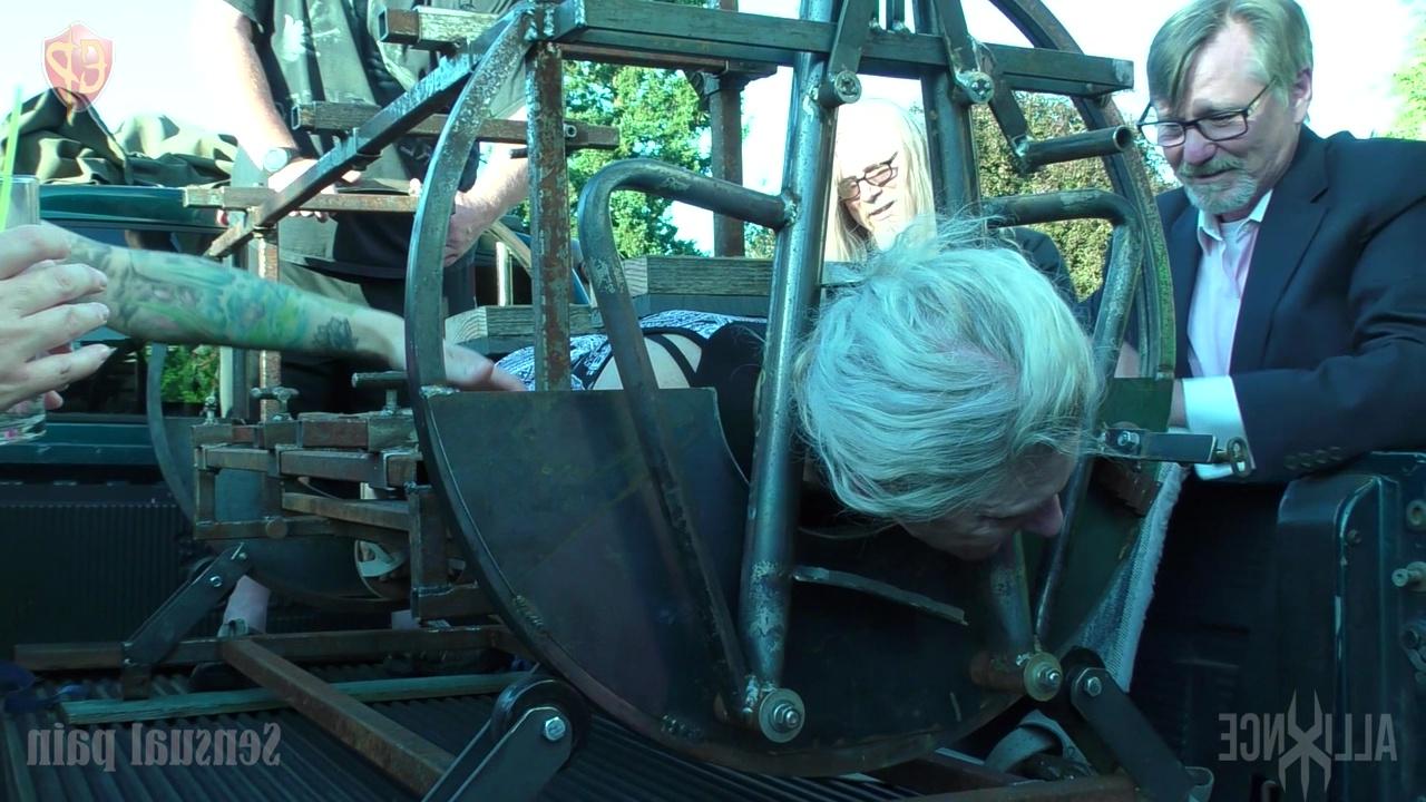 14P Female slave Mary Ellen is restrained during a public performance